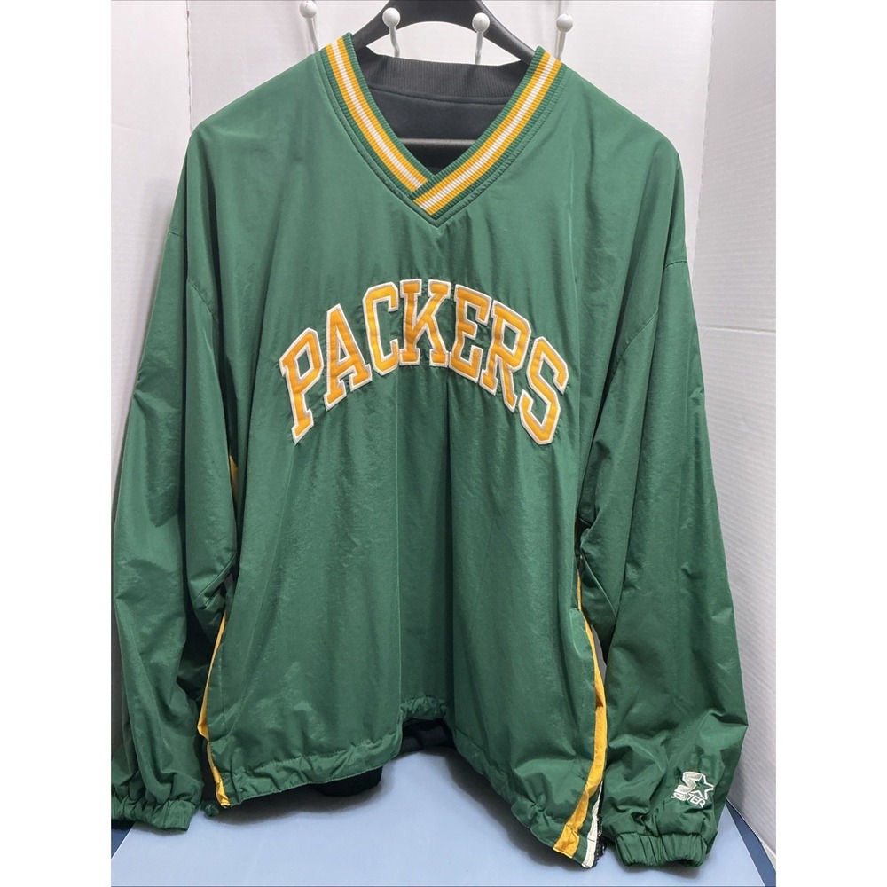 Green Bay Packers Starter Reversible Pullover Pro Line Size L Vintage